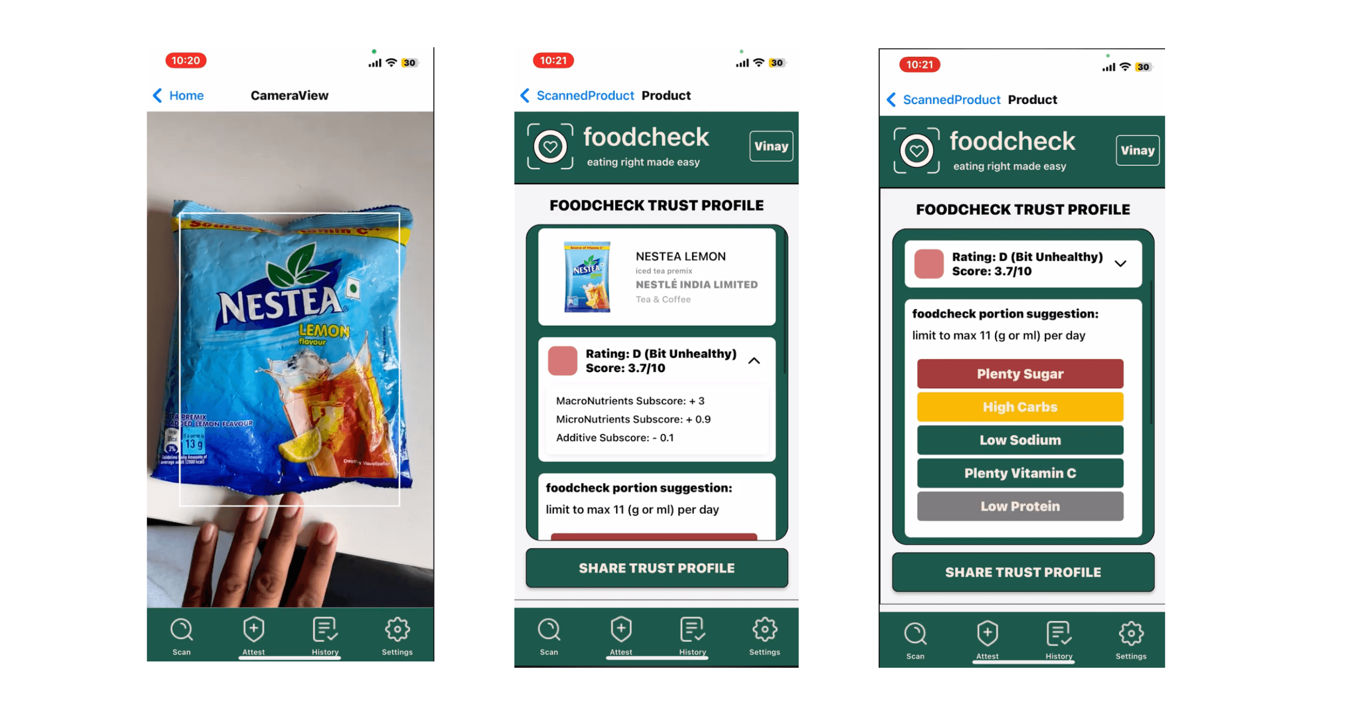 FoodCheck Prototype